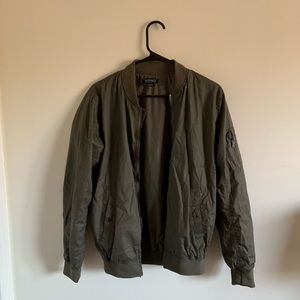 Olive green bomber jacket